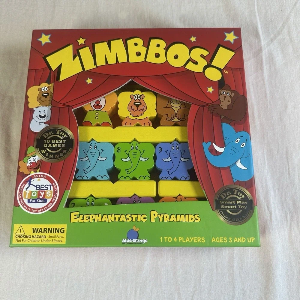 Zimbbos! Elephantastic Pyramids Game COMPLETE wooden pieces STEM Montessori‎